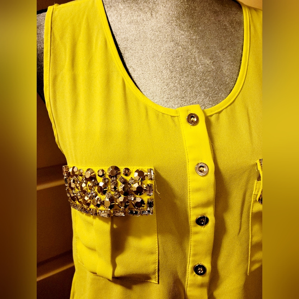 Ladies Neon Yellow Top